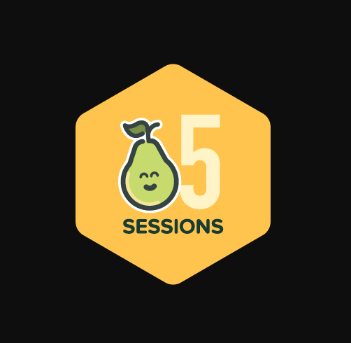 SimeoneMaggie's tweet photo. I'm a @PearDeck newbie, but I did earn a badge today! Five sessions! #multimediafsu https://t.co/BjC4nkbgnd