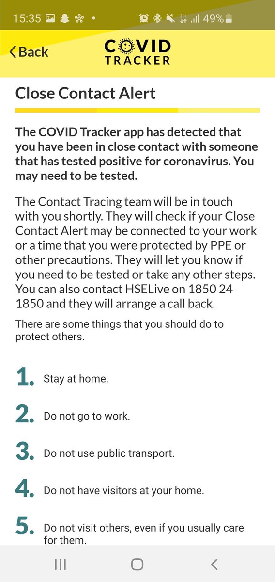 Got this notification on the app last Thursday October 15th and still no call from the HSE almost 6 days later. <a href="/gavreilly/">@gavreilly.com on Bluesky</a> <a href="/LeoVaradkar/">Leo Varadkar</a> <a href="/CMOIreland/">Chief Medical Officer</a>
