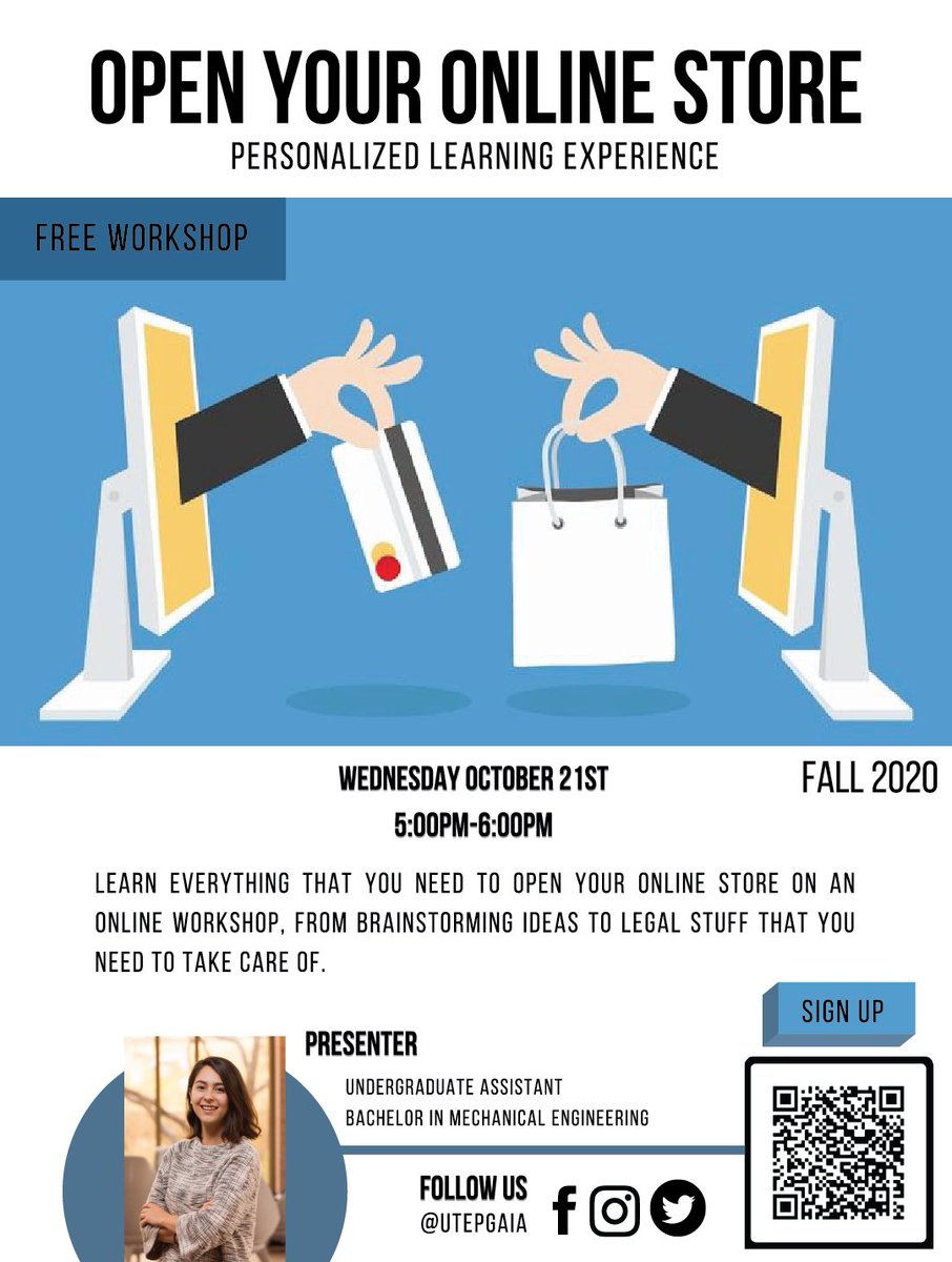 Want to lear now to open your own online store? Join us on Wednesday!

Register for free @https://bit.ly/34EiTkY