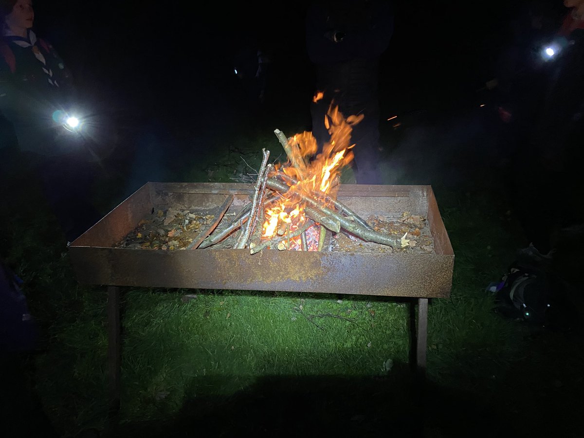 #Fires 🔥 and learning about the burning qualities of different woods at the District Campsite 🏕 this evening... #SocialDistancing #scouting #SkillsForLife