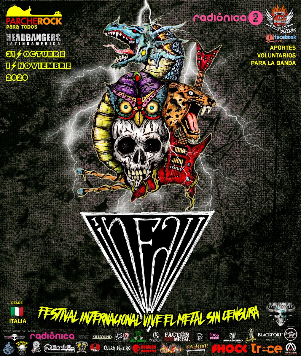 ParcheRock's tweet photo. Desde Pasto, Nariño #Insurreccion 🇨🇴🇨🇴 #Hibakusha 🇳🇱🇳🇱 #infall 🇮🇹🇮🇹 @Ironia_AR 🇦🇷🇦🇷 Thrash, hardcore, death y heavy metal, paises de todo el mundo en #ViveElMetalSinCensura Todos necesitamos descargas de metal! @thegrangebarbog https://t.co/JzkbzXuW6r