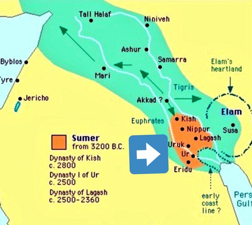 mapa de sumerios