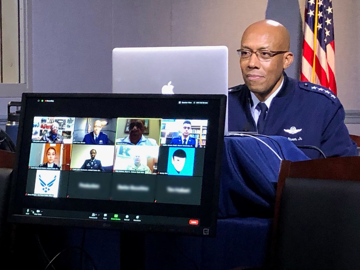 What an honor &amp; privilege to host a virtual discussion with two #TuskegeeAirmen &amp; <a href="/usairforce/">U.S. Air Force</a> cadets today. I’m grateful that they’ve paved the way, not just for me, but for so many more. More soon from <a href="/AVCupdate/">American Veterans Center</a>’s 23rd Annual Veterans Conference.