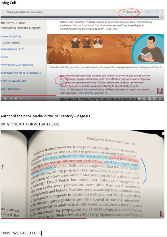 What does a lying two faced cult look like...?

#AllCultsLie #JehovahsWitnesses #Watchtower #GoverningBody