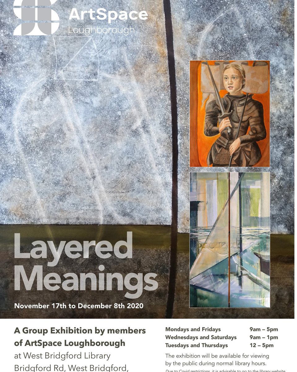 ArtspaceLboro's tweet photo. Come and see #layeredmeanings at #westbridgfordlibrarygallery https://t.co/aDSK46gf1m