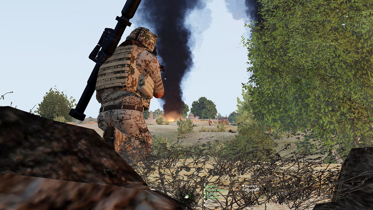 TTT_Arma's tweet photo. Here are a few Impressions from our Tuesday Mission. We didn't let a Sandstorm hold us back. Thanks to our Missioncreator G. Wagner
#Arma3 #TuesdayHighlights @Arma3official https://t.co/A6JezqC88c