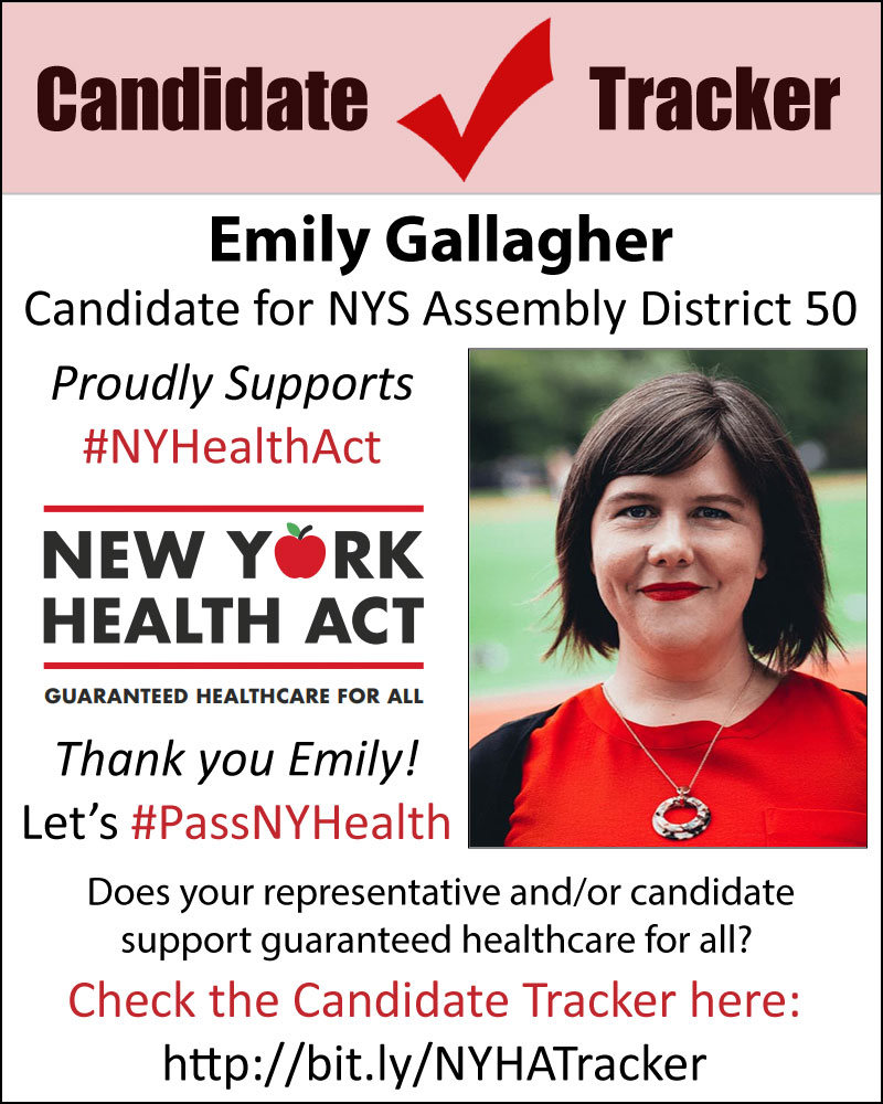 Thank you NYS AD50 Candidate @em4assembly for committing to sponsor #NYHealthAct and #PassNYHealth!

Has your representative and/or candidate made the commitment? Check the Candidate Tracker here: bit.ly/NYHATracker and make sure they sign on here: bit.ly/NYHACommit