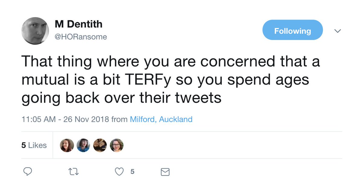 “But, also TERF is a term, which you know, if you terf somebody you put them… you TERF somebody on a shelf, you take them out of the public domain, you lock them away, you exclude them…”  @SaturdayRNZ