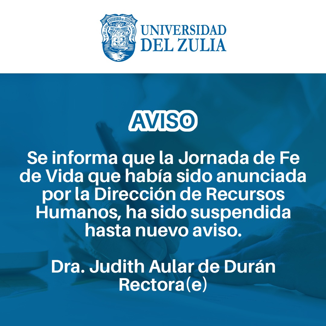 Suspendida jornada de Fe de Vida, hasta nuevo aviso