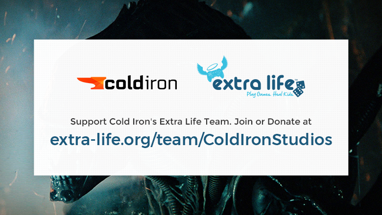 ColdIronStudios's tweet photo. We're excited to share that @ColdIronStudios is starting our first @ExtraLife4Kids team!

Team is open to ALL - devs, community, friends &amp; family. 

Join us #ForTheKids!  

https://t.co/MVfiLNSnIm https://t.co/7lHUShNFX5
