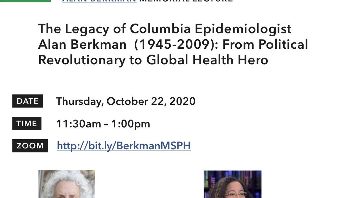 This Tuesday, join us for a discussion of physician Alan Berkman's complicated legacy: from going underground evading the FBI to playing instrumental roles in HIV drug access. bit.ly/BerkmanMSPH All welcome! <a href="/sreverby/">sreverby</a>