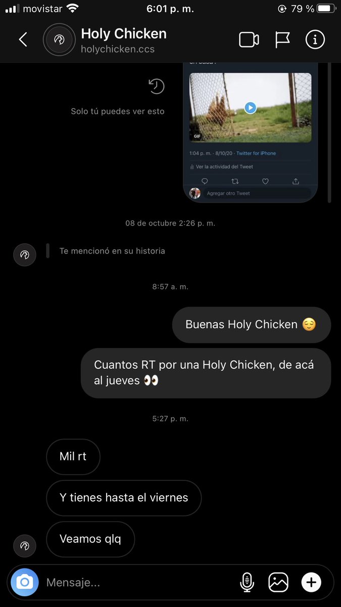 Primera vez que hago esto, pero todo por una hamburguesa de @HolyChickenCcs. Ahora sí, Twitter no me falles.