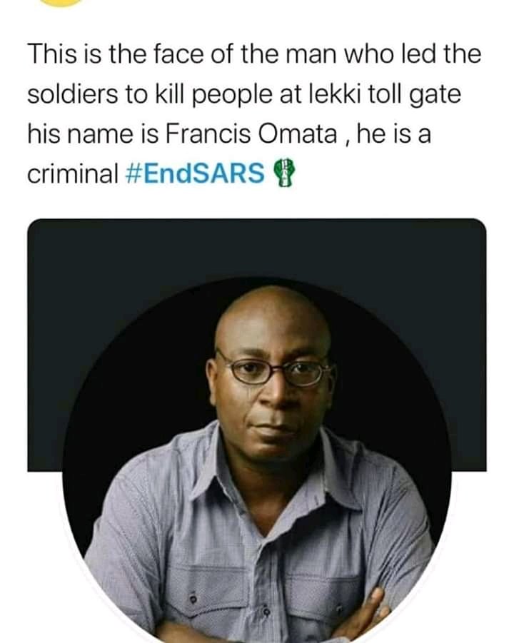 DUnuode's tweet image. Thunder from Above will strike you francis omata for killing our people this night #EndBadGoveranceInNigeria #EndSARS
