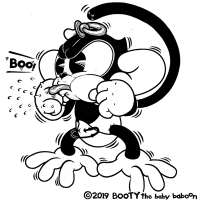 Booty The Baby Baboon 赤ちゃん おさるの ブーティー ブーイング ブーティー いやいや ブゥ イラスト お絵描き 絵 落書き Illust Illustration ドローイング Drawing コミックアート Comicart キャラクター Booty ベビー Baby