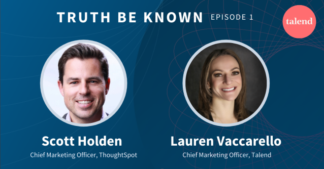 mchapmanTalend's tweet photo. In @Talend's inaugural podcast, CMO &amp; host @LaurenV sits down with @ThoughtSpot #CMO @scottiholden about how he’s helping organizations become #datadriven, how he thinks about decision-making in general, and more. Listen now. #truthbeknown #leadership https://t.co/XjWGNqSKl0 https://t.co/eRHxpPfwpA