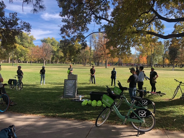 CarlosUDOT's tweet photo. The Bike Utah Advisory Council decided to hold its meeting today as a socially distanced bike ride in Salt Lake City. We were able to conduct the business of the meeting while still enjoying the pleasure of being outdoors on our bikes on a beautiful autumn afternoon. Delightful! https://t.co/4WKKvZ8upi