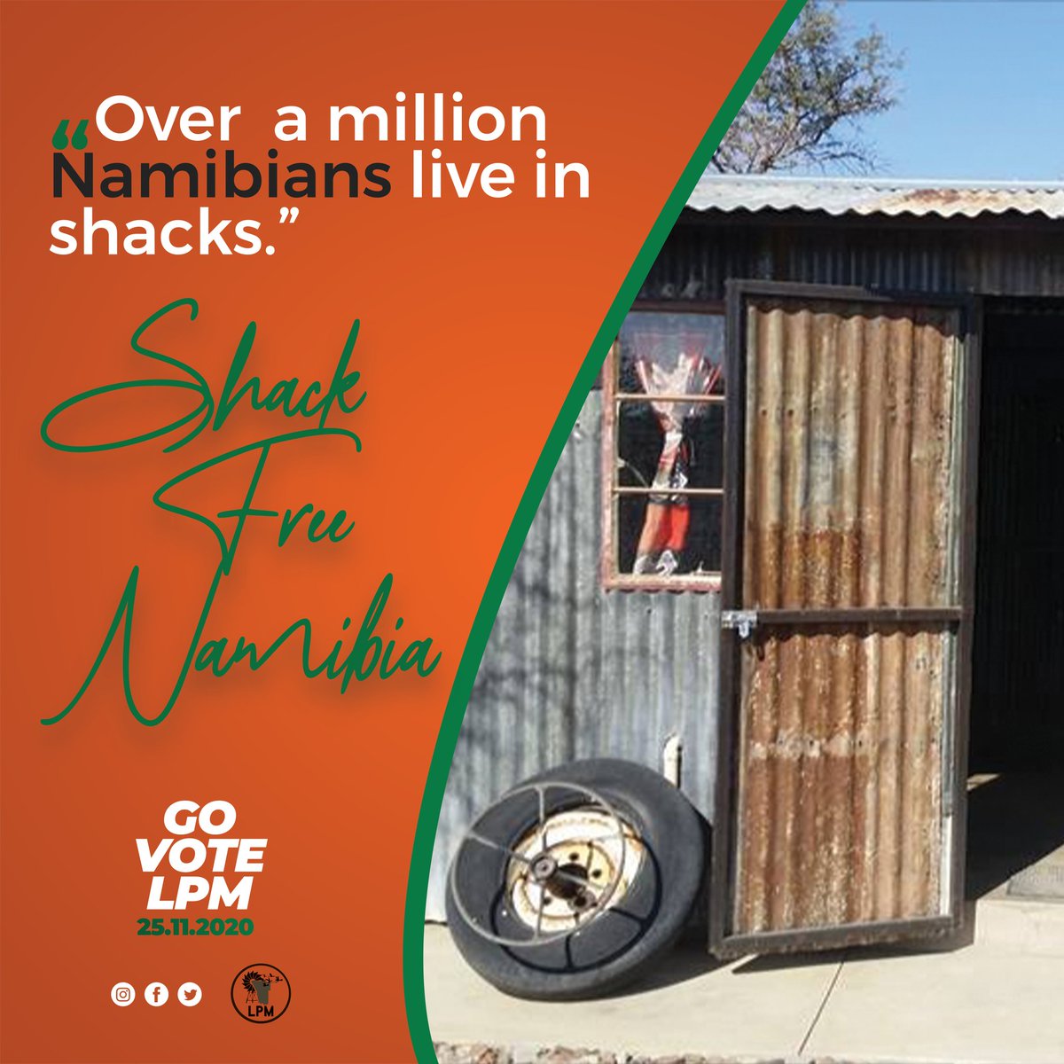Lazarus_Janua's tweet photo. Let's Restore Dignity
25.11.2020 vote LPM β for Regional Councillor (Otjiwarongo, Otjozondjupa).
#nottooyoungtorun
#GhettoFreeNamibia
@knowledgekatti
@lpm_namibia https://t.co/GnIJxlSInc