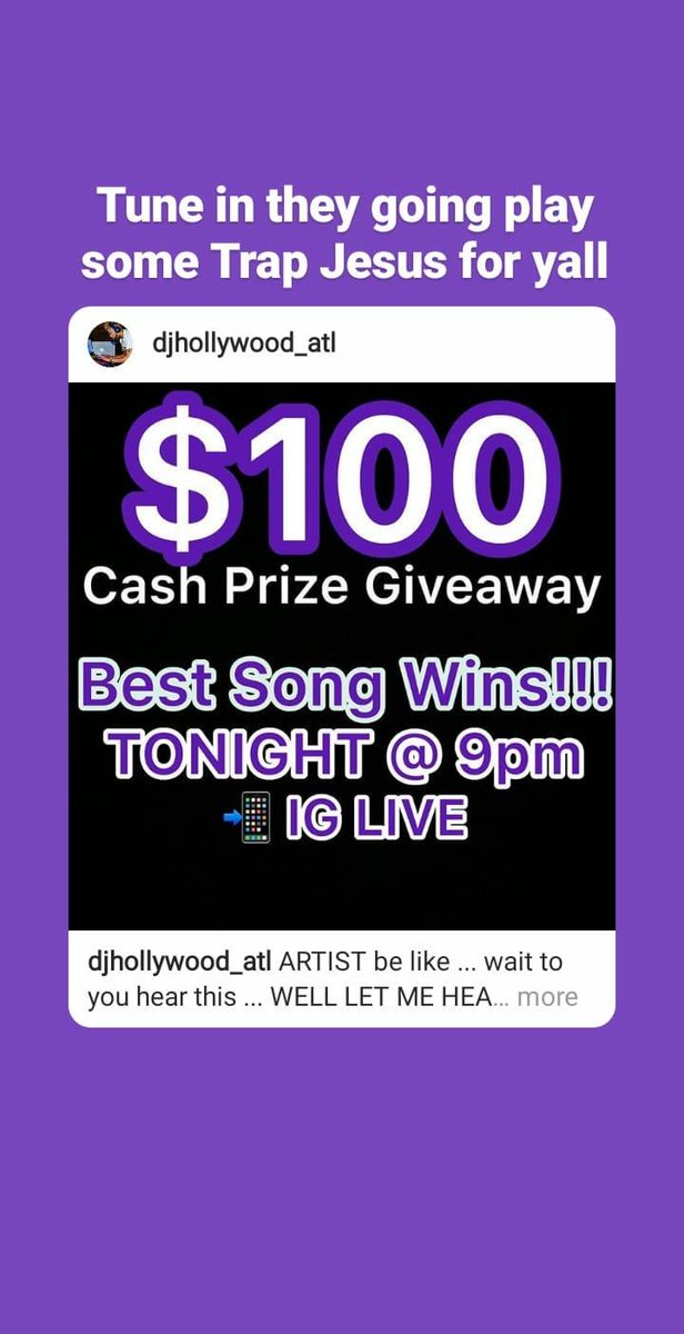 Tonight on ig live with @djhollywood