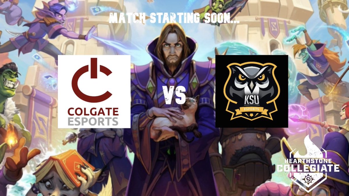 ColgateEsports's tweet photo. Colgate Hearthstone vs Kennesaw State starting now. https://t.co/IMjJFoyTOx https://t.co/682loFVuDt