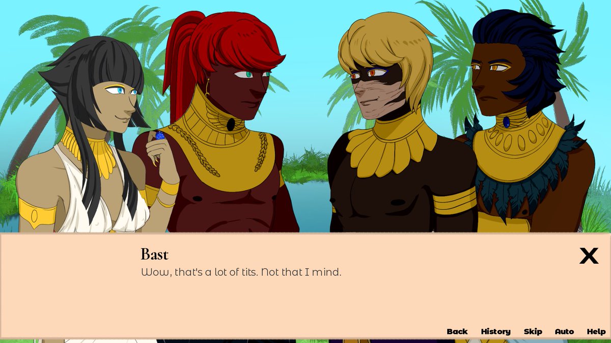 fableetgrimoire's tweet image. Now that the demo characters have been introduced, I can finally show you some screenshots! :D

Let's see if I manage to post one image daily.
#barajam #amenta #vnlink