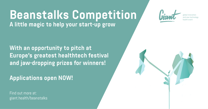 Digitalis_Tech's tweet image. The GIANT Health international #BEANSTALK competition for #prizes has been launched! Applications open. 
Make sure your business has underlying technology, solves a problem within health, and demonstrates a clear commercial case-see
giant.health/beanstalks-2020