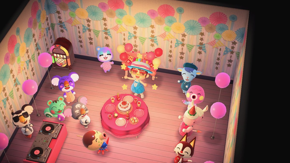 cacolis's tweet photo. Única festa de aniversário possível #AnimalCrossing #ACNH #NintendoSwitch https://t.co/sapZ8VFmnU