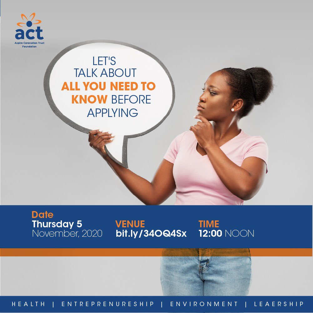 ACTFoundation_'s tweet photo. The Information Session on Grant Cycle holds tomorrow the 5th of November.
Clear your calendars, come with your questions, let’s talk about all you need to know before applying.
Remember to use the link in bio to register.
See you tomorrow!
#ACTGrantcycle https://t.co/nz6P3O4d9k