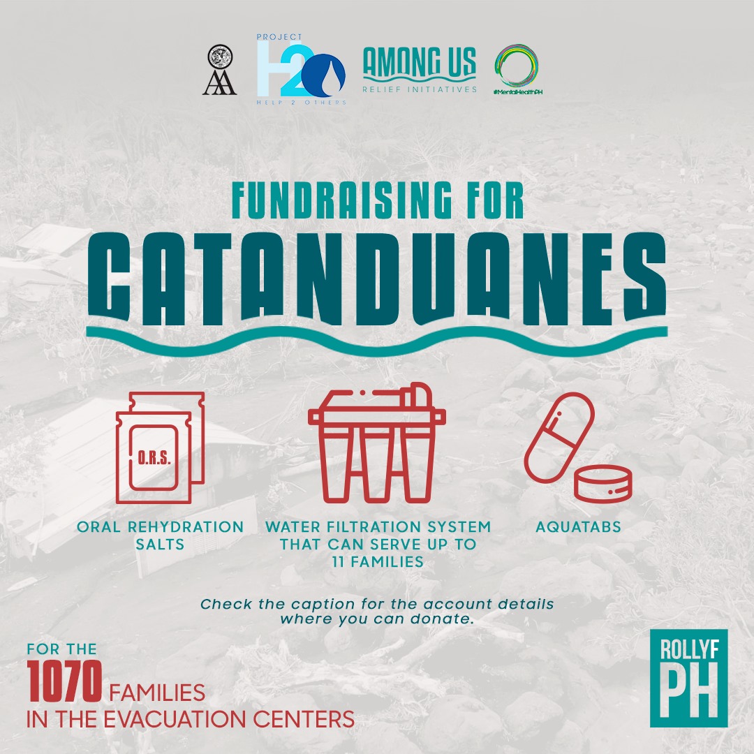 mentalhealthph's tweet image. Among Us Relief Initiatives in partnership with Project H2O, Children&apos;s Museum and Library, Inc. Alumni Association, and MentalHealthPH is doing a special project for the province of Catanduanes.

#AmongUs #WeHelpAsOne #ROLLYfPH