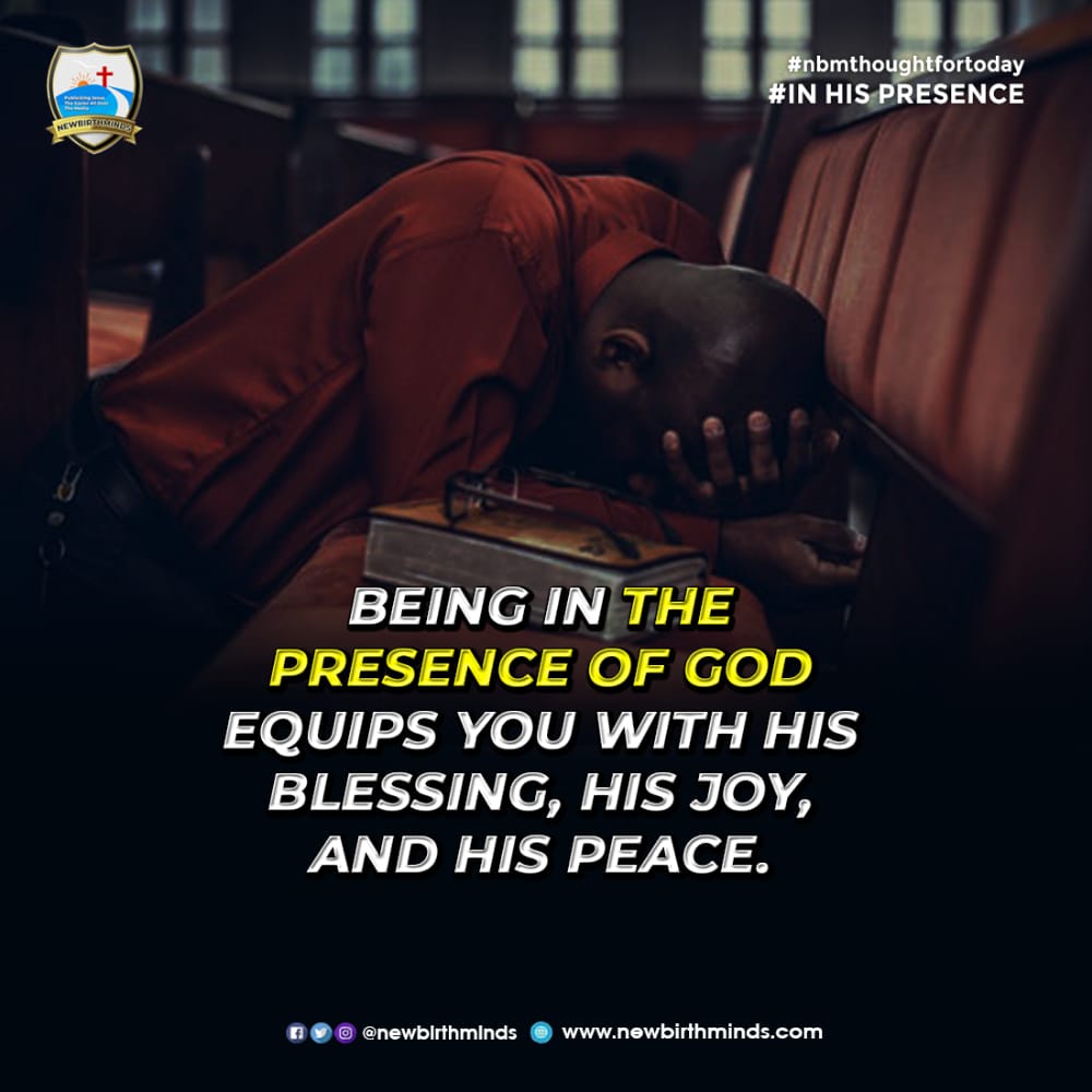 newbirthminds's tweet photo. “You will show me the path of life; in Your presence is fullness of joy, at Your right hand there are pleasures forevermore.” - Ps. 16:11 (AMP)

#nbmthoughtfortoday #WednesdayThoughts #InHisPresence #nbmtft https://t.co/Zsmiqgx42h