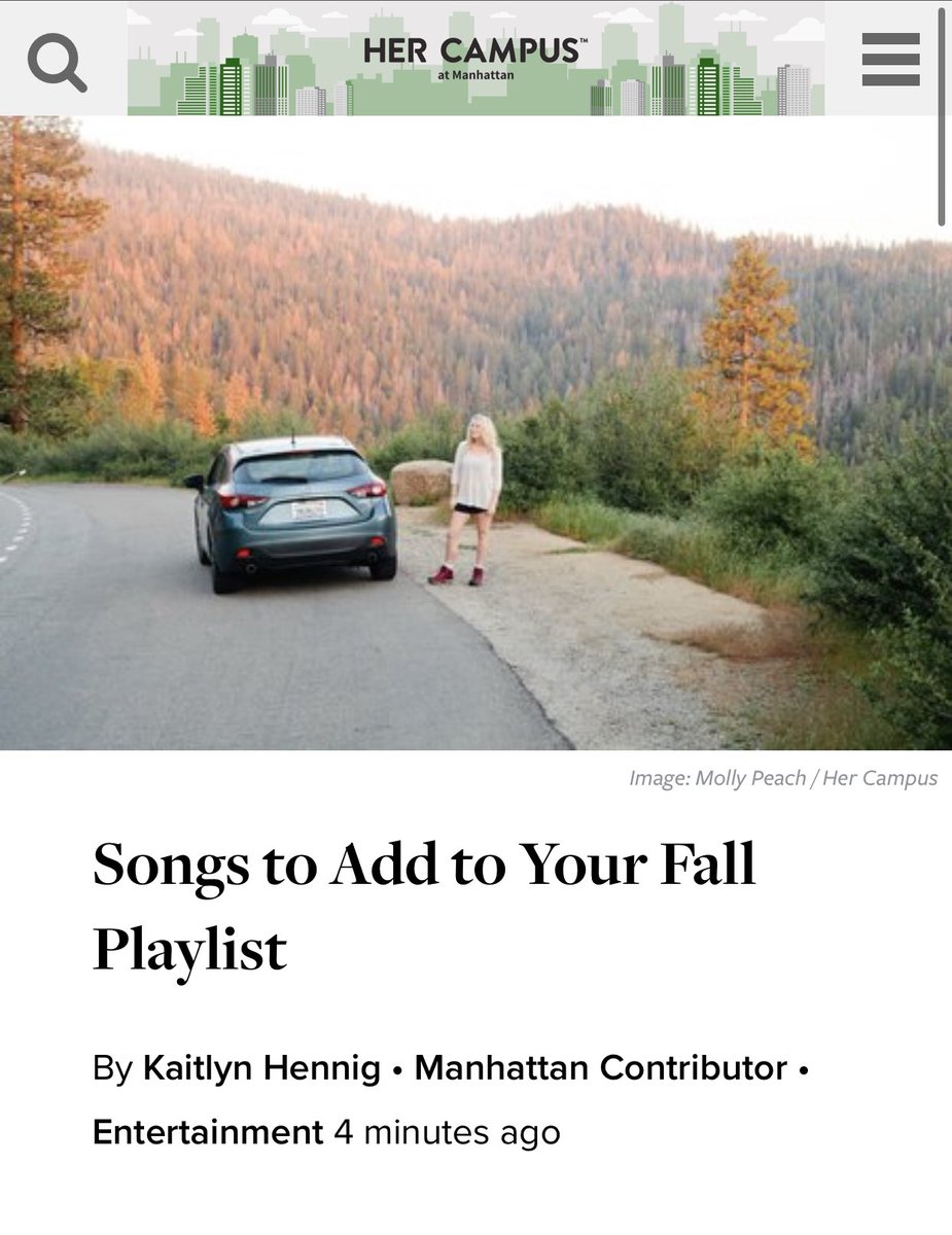 HCManhattan's tweet image. bored of your current playlist and looking for some new tunes? then check out Kaitlyn’s 2020 fall playlist!🎶  #Music #fallplaylist #spotify #hercampus #hercampusmc #nyc #fall