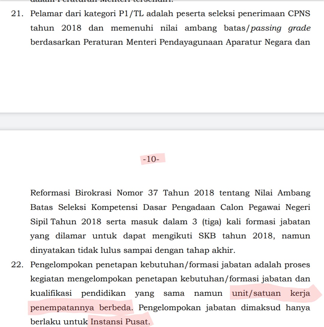 N451R15's tweet photo. @Au_Sinaga @hincapandjaitan @tjahjo_kumolo Peraturan buat Kita Pelamar Instansi Pusat sperti gambar, tp itu bisa aja tdk berlaku, jika Pengambil kebijakan tiap kementerian mau optimalisasi, aturannya ada, jelas dan harusnya bisa.
Pak Menteri @BudiKaryaS @BimaHWibisana , Kami mohon kebijakannya utk skema P/L-2 beda lokasi https://t.co/10sQbKZ3VC