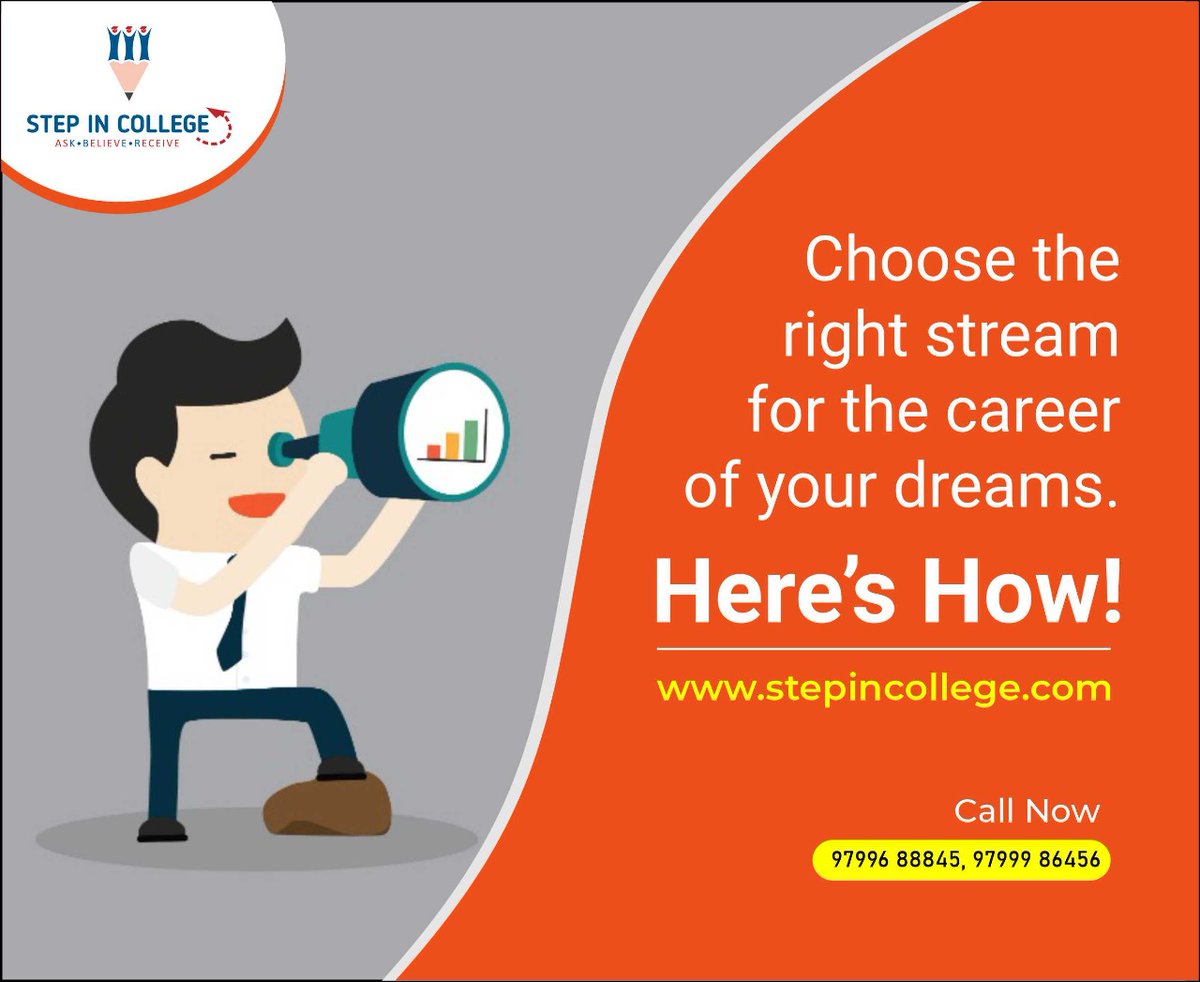 stepincollege's tweet image. Personalized career guidance on what to do after 12th. based on your choices
📞 𝟗𝟕𝟗𝟗𝟔𝟖𝟖𝟖𝟒𝟓, 𝟗𝟕𝟗𝟗𝟗𝟖𝟔𝟒𝟓𝟔
𝐕𝐢𝐬𝐢𝐭 𝐮𝐬 𝐚𝐭 - 𝐰𝐰𝐰.𝐬𝐭𝐞𝐩𝐢𝐧𝐜𝐨𝐥𝐥𝐞𝐠𝐞.𝐜𝐨𝐦
#stepincollege #collegeguide #inspiration #studentguide #career #jobs #education #college