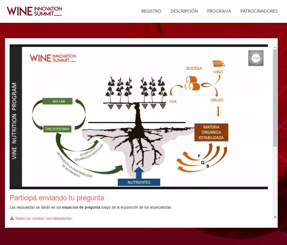VRural's tweet photo. En la @wine_summit, @Pedrobonoris, ingeniero en @TriventoArg, nos cuenta su programa de nutrición de la vid en esta bodega basado en tres estudios: de nutrientes de la materia orgánica y de los microorganismos del suelo. #innovación #digitalización #agricultura https://t.co/GPxgk3WEAd