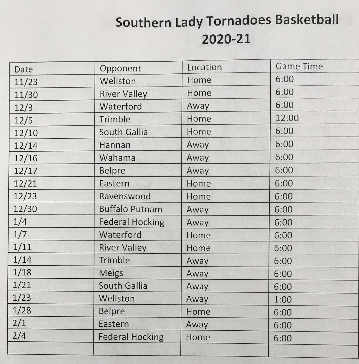 The_SLHS's tweet photo. Basketball schedules. Must have voucher to buy a ticket https://t.co/LneGD553Qm