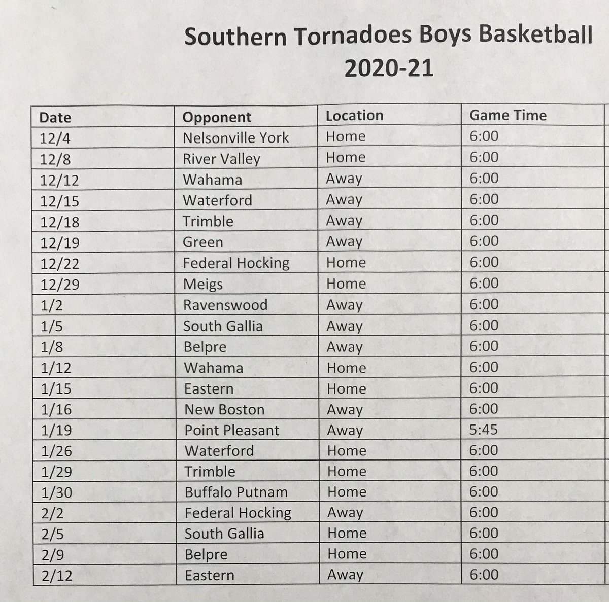 The_SLHS's tweet photo. Basketball schedules. Must have voucher to buy a ticket https://t.co/LneGD553Qm