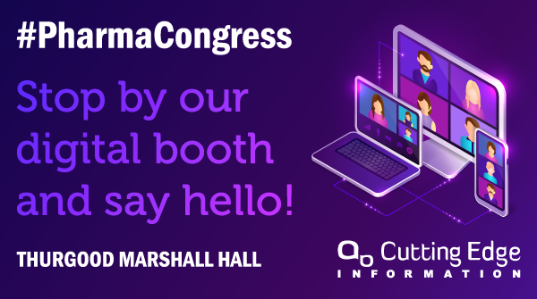 CuttingEdgeInfo's tweet photo. #PharmaCongress starts today! Stop by our digital booth in Thurgood Marshall Hall and say hello. Bring on the content, 
@PharmaCongress ! https://t.co/P55Jqqi5uZ