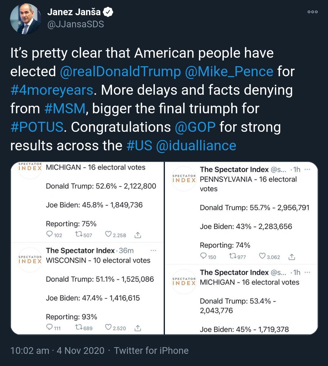 pengovsky's tweet photo. Sweet Jesus on a pogo stick. And he still maintains it's the left/liberal side that is a part of a global conspiracy? The sheer state of this...  #slovenia #Election2020 https://t.co/01NvbvEvsR