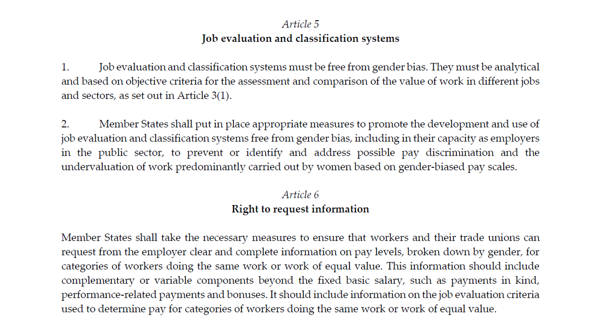 etuc_ces's tweet photo. Our experts in European labour law have drafted legally watertight legislation with 18 articles including measures to:
1⃣ Ban pay secrecy clauses
2⃣ Release of information on job evaluation
3⃣ Make all employers produce pay information audits
4⃣ Help unions negotiate equal pay https://t.co/G9OgJvzeK1