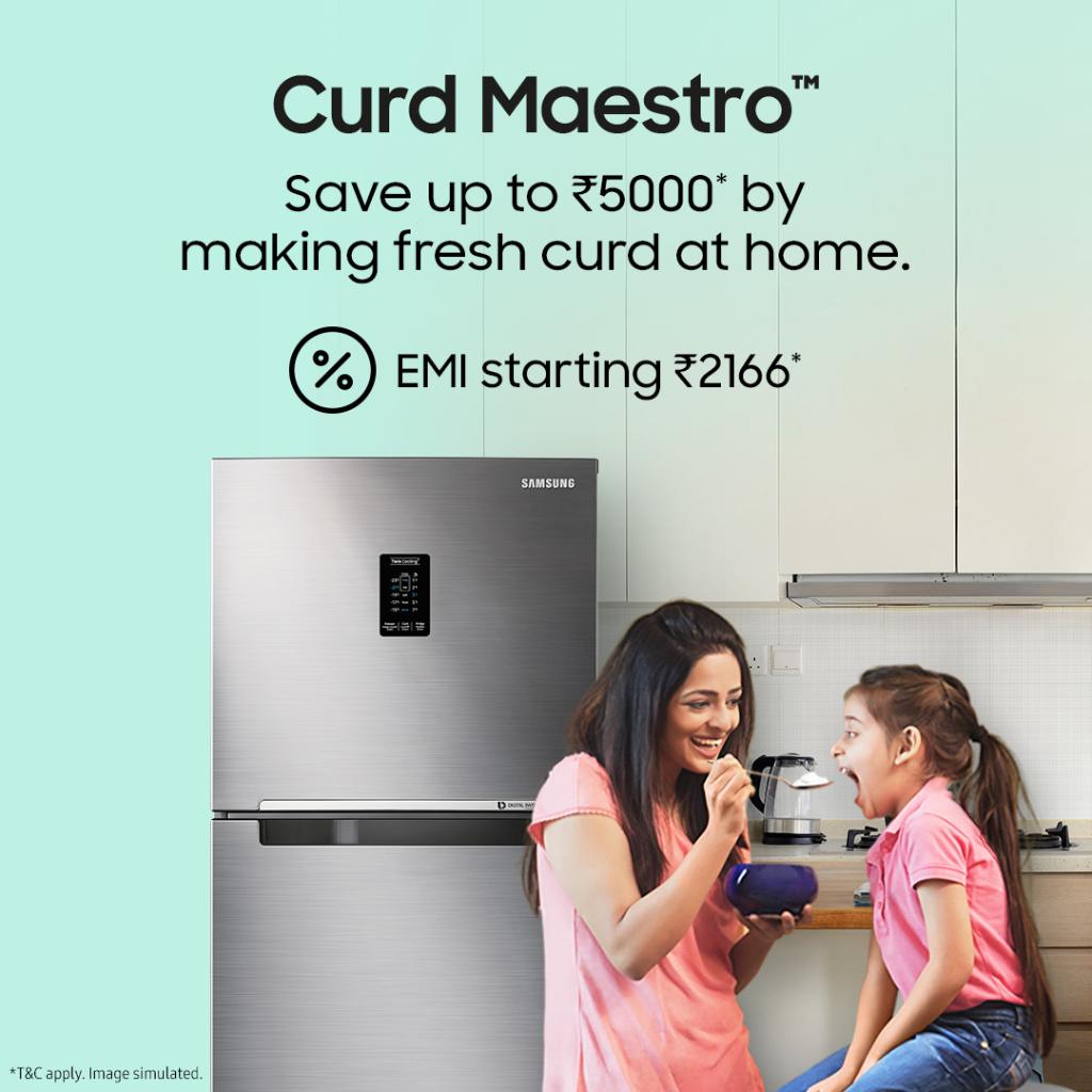 Samsung India Experience Convenience And Make Curd Easily With The Innovative Samsung Curd Maestro Refrigerator You Can Save Up To 5000 By Making Fresh Curd At Home Own Now With Samsung India Experience Convenience And Make Curd Easily With The Innovative Samsung Curd Maestro Refrigerator You Can Save Up To 5000 By Making Fresh Curd At Home Own Now With