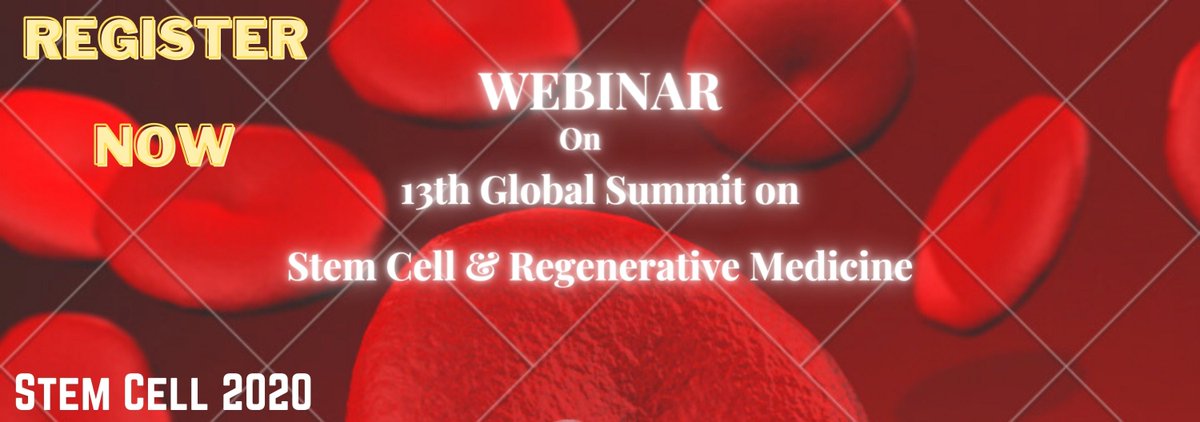 stem_2020's tweet image. We cordially welcome all the global participants to attend the Webinar on 13th #Global Summit on #stemcell  &amp;amp; #Regenerative Medicine (Stem Cell 2020), which will be held during #November  25-26, 2020 carrying the #theme as New Trends and Technologies in Stem Cell Research