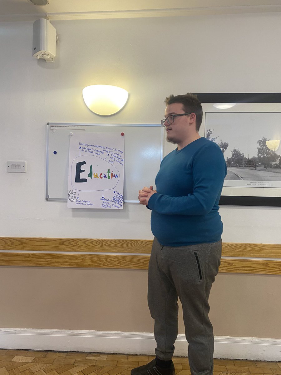 EmploymeStaffs's tweet photo. Staffordshire 2020\21 cohort - Mencaps Supported Internship learners delivering their fantastic presentations about the new lockdown rules starting 5.11.20 #lichfield #lockdown #LearningDisability #Awareness #lockdown2uk https://t.co/vpT8cA5SzS