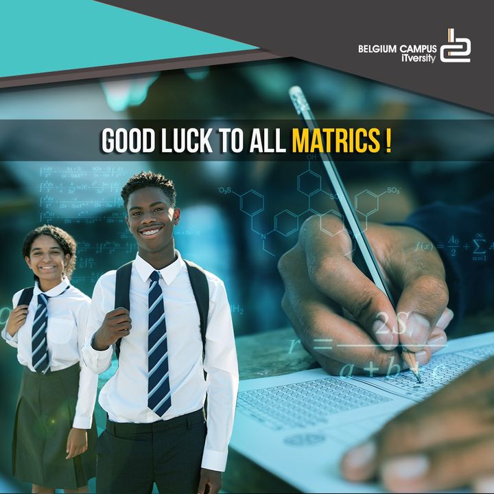 BelgiumCampus's tweet photo. #BelgiumCampus #iTversity wishes all matrics the best of luck for their final exams. We believe in you!
#MatricExams https://t.co/NheeODJMAX