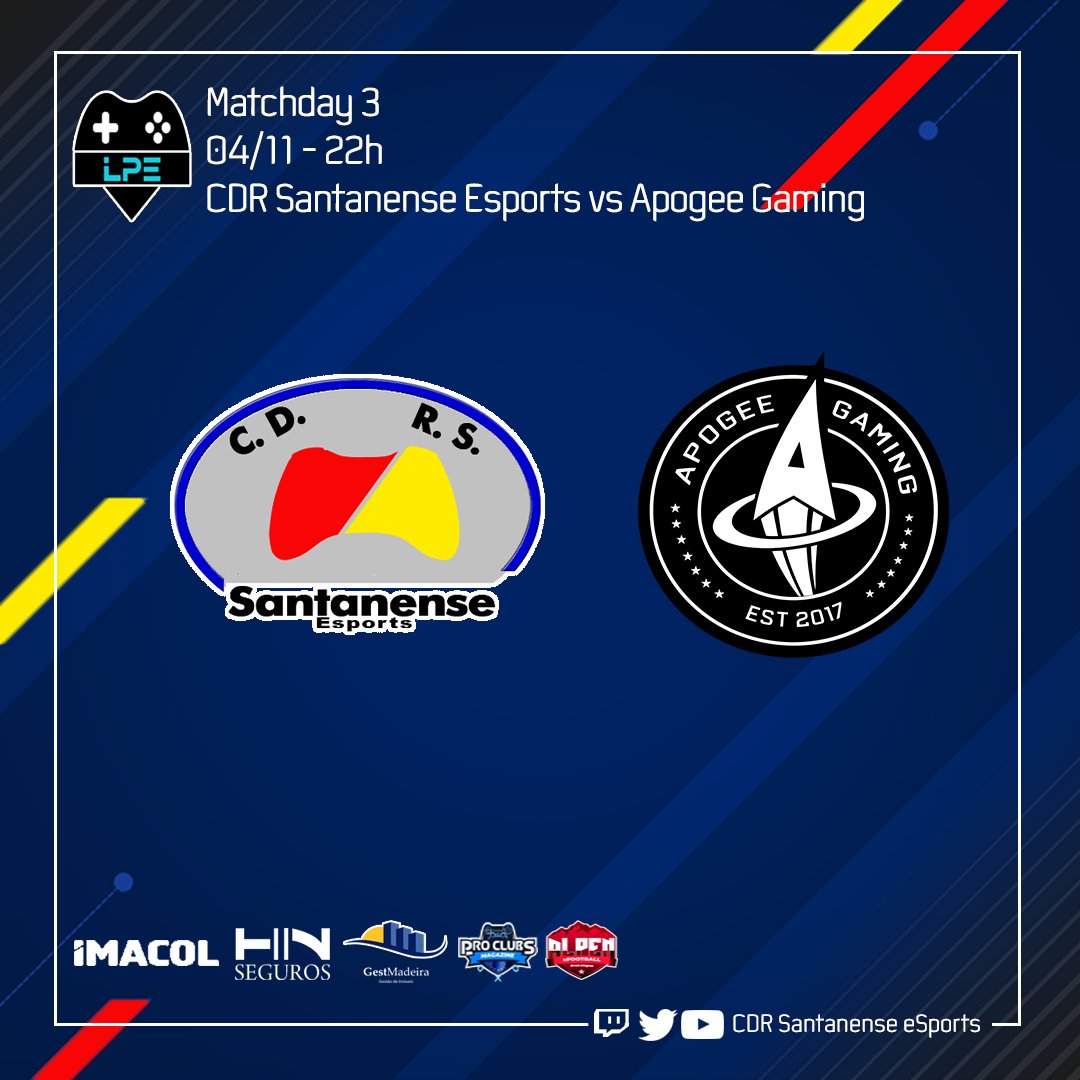 cdr_santanense's tweet photo. 🔴🔵 DIA DE JOGO 🔵🔴

🗓 4/11
🕙 22H
🆚️ @EsportsApogee 
🖥 https://t.co/um0hlF5359 

Não percam!

@lpe_portugal https://t.co/lxvkQXQQrU