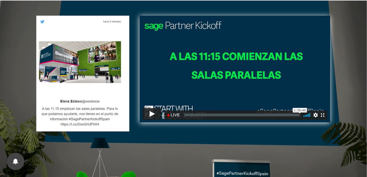 SageSpain's tweet photo. En la Sala 2 @Carles_Grasas @XaviBenavent @xavierruizfeliu nos hablan de #Sage200, mientras que @ignasividal nos informa de Sage Educa y @masmitja_prof sobre Sage Partner Cloud Program #SagePartnerKickoffSpain https://t.co/IMiqYTz2tn