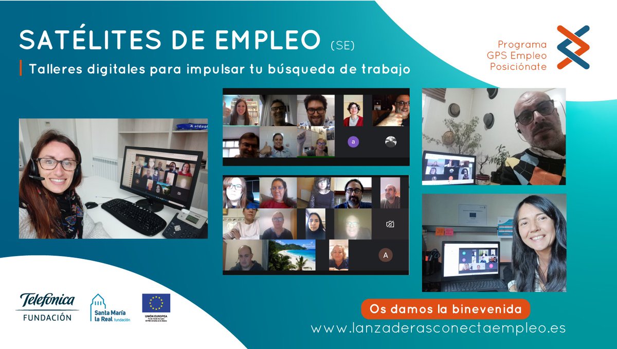 📢¡Damos la #BIENVENIDA al segundo bloque de #SatélitesDeEmpleo a 1⃣4⃣3⃣ personas en #desempleo! Darán un giro a su #BúsquedaDeTrabajo 🔄💼 bit.ly/SE-R4-S2🗓️Esta semana 9⃣1⃣ mujeres y 5⃣2⃣ hombres participan en #DigitalízateParaElEmpleo✅🙌¡A por el reto!💪