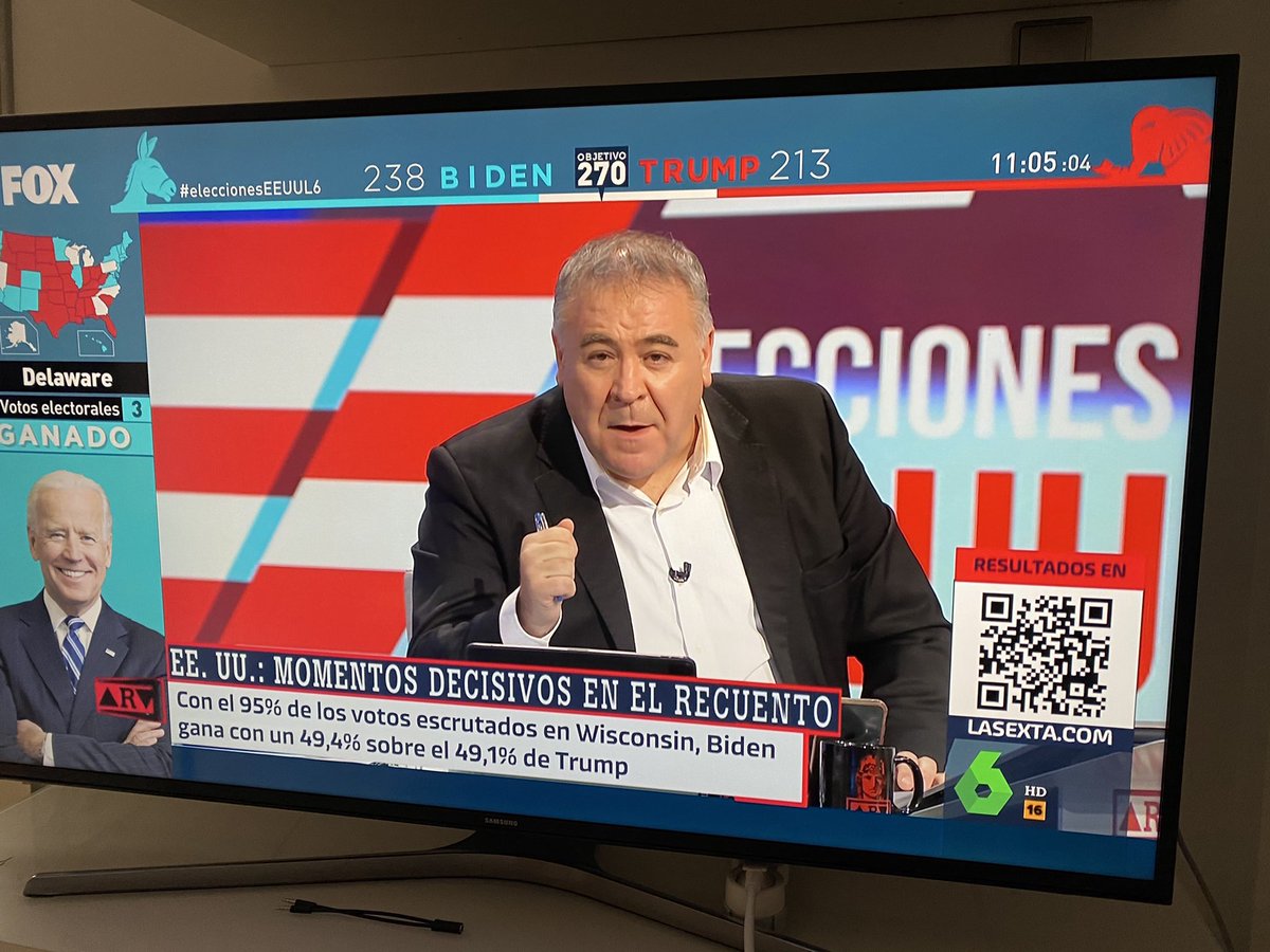 RodrigoFaez's tweet photo. Pues no era broma. Enciendo la tele y ahí sigue Ferreras. Que alguien le lleve unos cruasanes, por favor https://t.co/mxZdor60Un
