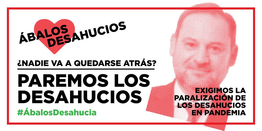 🙌 HOY Sindicatos Inquilinas <a href="/InquilinatoMad/">Sindicato de Inquilinas e Inquilinos de Madrid</a>,  <a href="/SindicatLloguer/">Sindicat de Llogateres i Llogaters</a> , <a href="/LA_PAH/">Plataforma de Afectadas por la Hipoteca</a> y colectivos en defensa del #derechoalavivienda, exigimos a <a href="/desdelamoncloa/">La Moncloa</a> la paralización inmediata de todos los desalojos, como mínimo hasta el fin de la emergencia sanitaria #ÁbalosDesahucia.