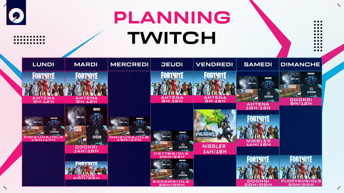 OverTV_'s tweet image. Ahhh le voilà 😁

Voici le planning de stream de la semaine est arrivé 👌

Vous pourrez retrouver cette semaine nos streamers sur un grand nombre de jeux 😋

On attend plus que vous 😜

m.twitch.tv/over_tv_

#OVERWIN #OLS