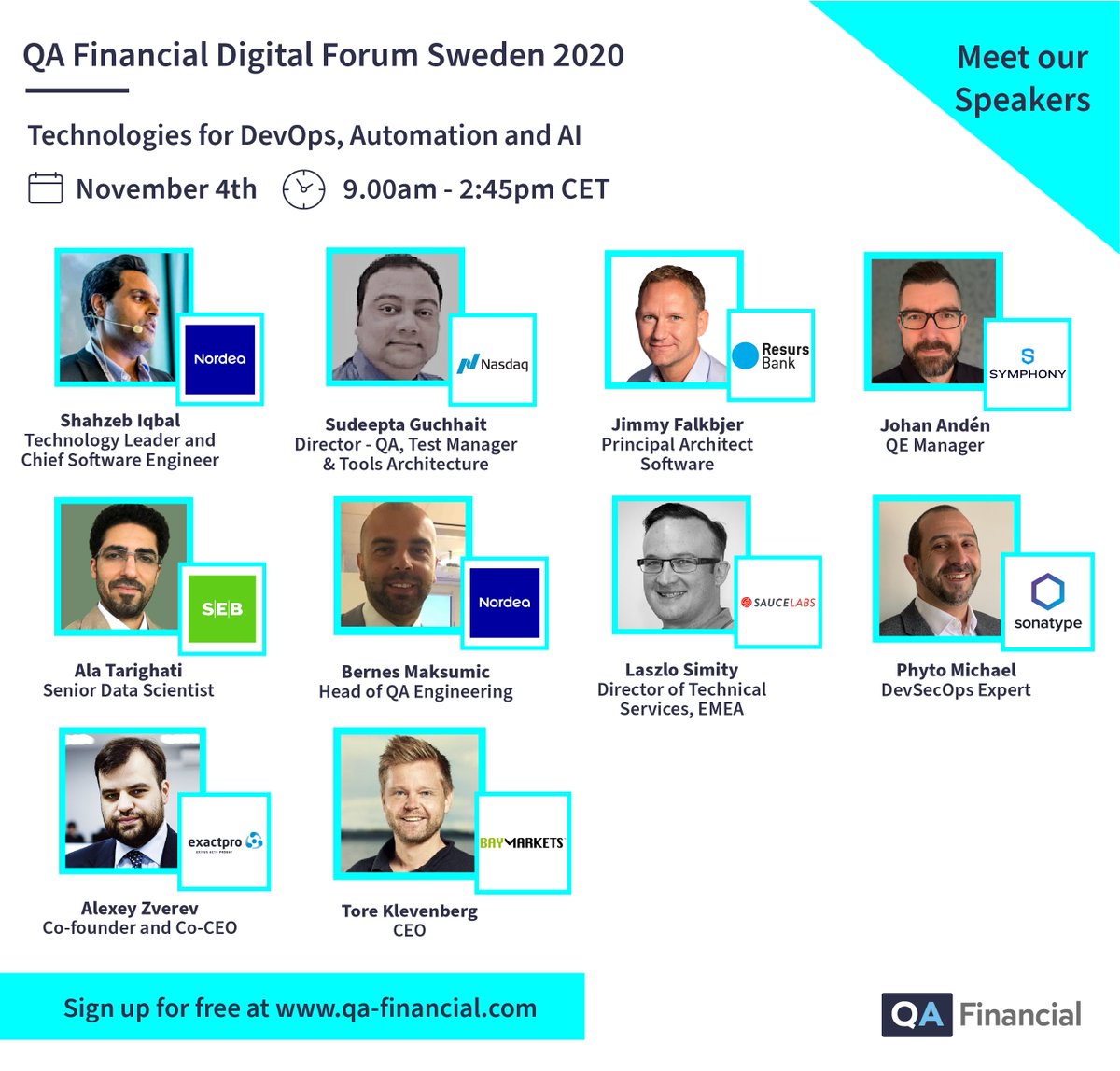 Baymarkets's tweet photo. Baymarkets’ CEO, Tore Klevenberg, is at the QA Financial Digital Forum Stockholm today talking about DevOps model, testing, audit and regulatory requirements!

#DevOps #Regulation https://t.co/Zxy9ZH2uFU