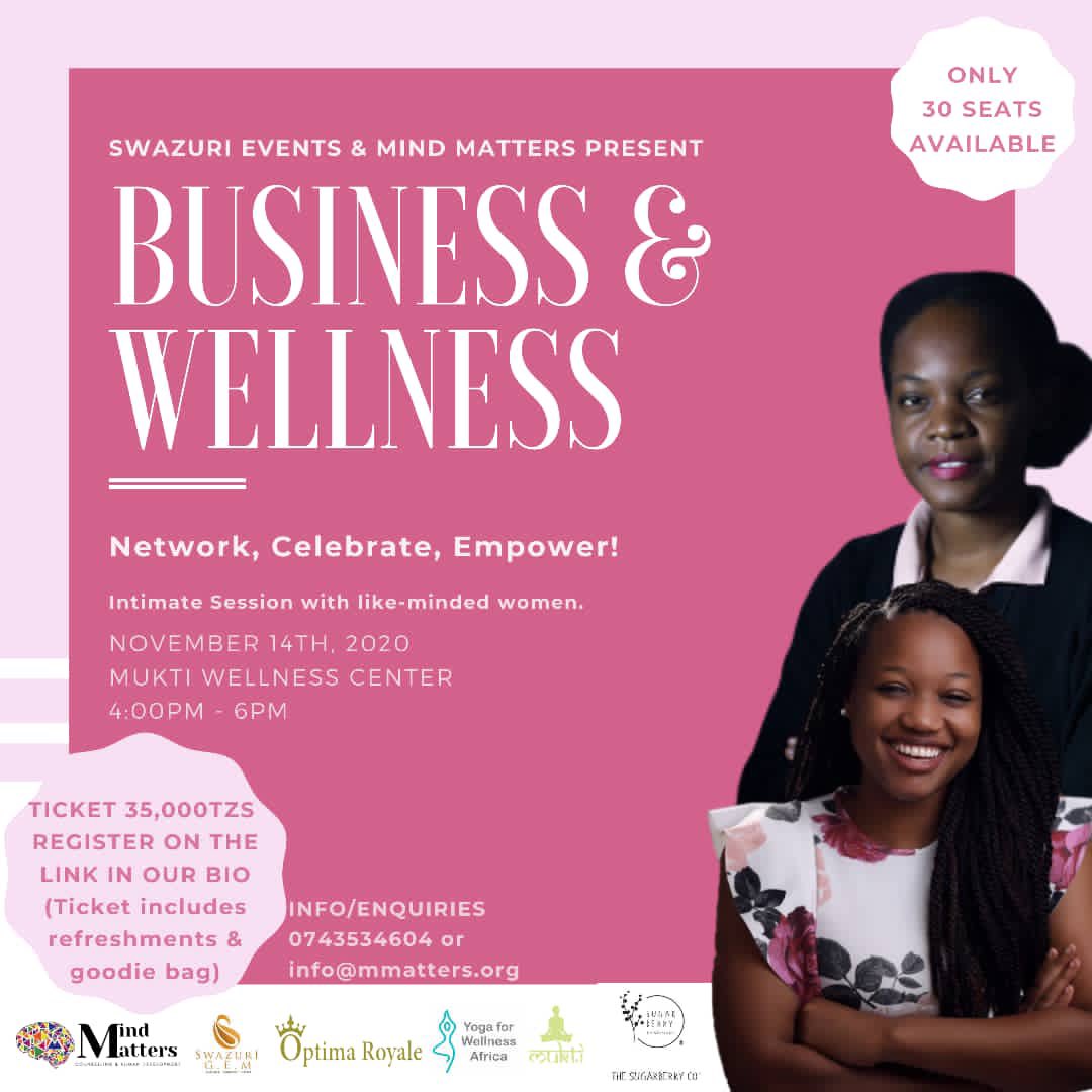 Ladies, this is happening....... <a href="/NadiaAhmedTZ/">Nadia Ahmed</a> and <a href="/MindMattersTZ/">Mind Matters Counselling & Human Development</a> are bringing you this.... Very few seats left... Register hapa: form.jotform.com/202992274860563
